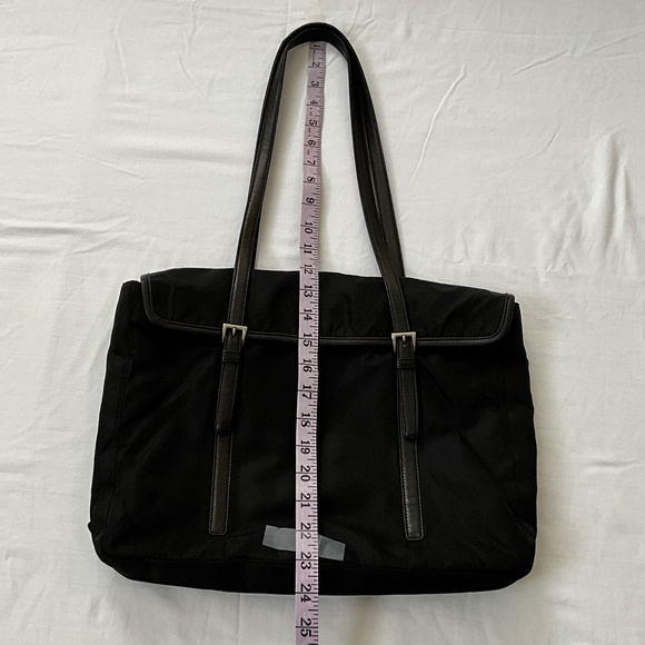 PRADA Vintage Tessuto Nylon Shoulder Tote Black - Picture 12 of 14